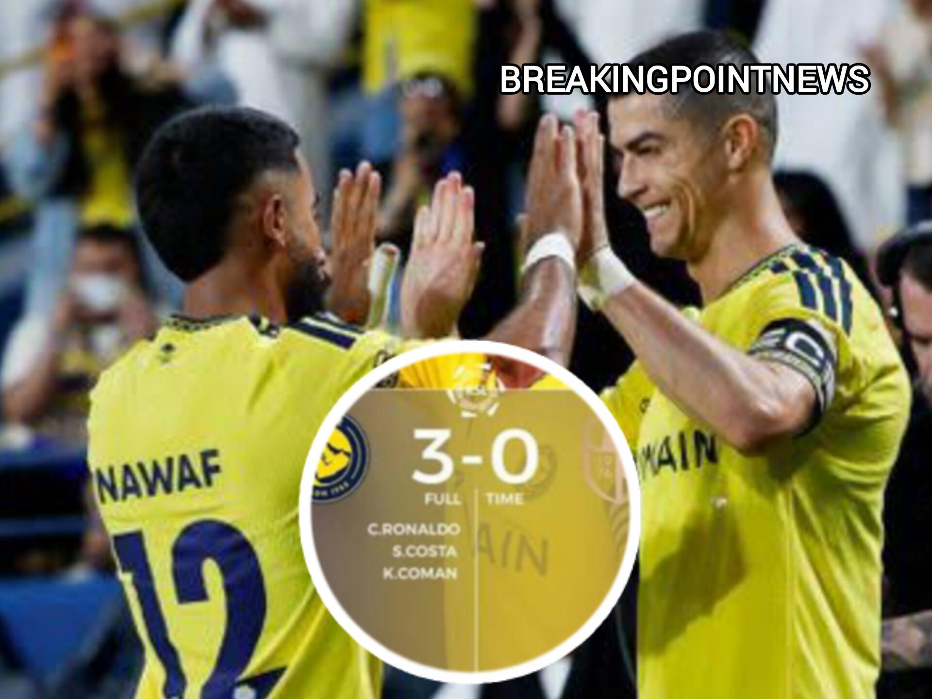 Al-Nassr Beat Diriyah 3-0 as Cristiano Ronaldo Scores